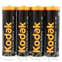 Kodak Max AA Batteries, 1.5 volt Alkaline, Pack of Four.