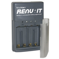 Viatek Renu-it Battery Regenerator, Disposable Battery Recharger