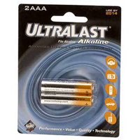 UltraLast AAA 1.5 Volt Alkaline Batteries, Pack of 2
