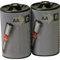 UltraLast 2-Pack "D" Battery Adapter - Converts AA Batteries to D Size Batteries - Works on All Chemistries