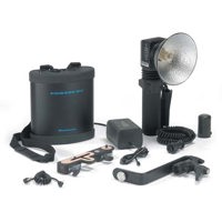 Bowens Pioneer SII DC Powered Flash Kit, with SII 5.0Ah Battery, Flash Head, 110v Charger & Mounting Brackets
