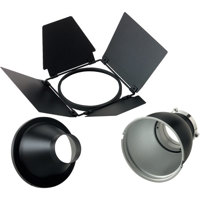 Bowens Reflector Kit, with 60� Grid Reflector, Snoot & 4-Leaf Barndoor for Gemini Monolights.