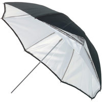 Bowens 36" Silver/White Umbrella with Removeable Back Cover.