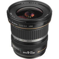 Canon EF-S 10mm - 22mm f/3.5-4.5 USM Autofocus Zoom Lens for Digital SLR Cameras - U.S.A. Warranty.