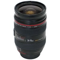 Canon EF 24-70mm f/2.8L USM AutoFocus Wide Angle Telephoto Zoom Lens with Case & Hood, Gray Market.