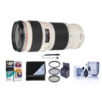 Canon EF 70-200mm f/4L USM AF Lens Kit, USA with Tiffen 67mm UV Filter, Lens Cap Leash, Professional Lens Cleaning Kit