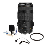Canon EF 70-300mm f/4-5.6 IS USM Autofocus Lens Kit, USA with Tiffen 58mm UV Filter, Lens Cap Leash, Professional Lens Cleaning Kit