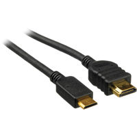 Canon HTC-100 Mini HDMI Cable, Connects the HG-10 HD Camcorder to HDMI Compatible TV's, and for EOS 50D Cameras