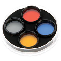 Celestron Filter Set #4 (1.25"), Light Yellow #8, Violet #47, Pale Blue #82A, ND-13% T., 0.9 Density #96.