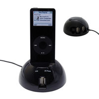 CTA Digital iPod nano Dock Port with USB 2.0 High Speed 3-Port USB Hub & Audio Line Out Jack