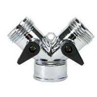 Adorama / Delta Metal Faucet "Y" Adapter With Shut Off Valves,  Brass