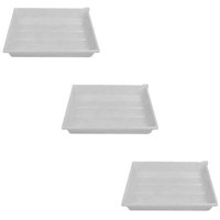 Adorama Plastic Print Developing Tray with Ribbed Bottom, 11"x14"x3" Deep, Set of Three White Trays.