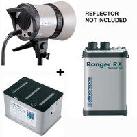 Elinchrom Ranger RX Speed AS Asymetrical 1100 Watt Second Battery Operated Power Pack Kit, with Freelight A Lamphead, Battery, Charger & Sync Cord