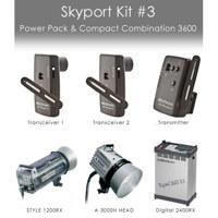 Elinchrom 3600 Watts Asynchronous Power Set 3 with 1200RX Monolight, 2400RX Power Pack ,A3000N Head and Skyport