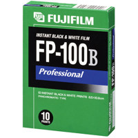 Fujifilm FP-100B Instant Black & White Print Film, ISO 100, 3.25"x4.25", Pack of Ten (10) Sheets