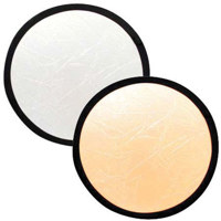 Flashpoint 32" Circular Collapsible Disc Reflector, Soft Gold / White