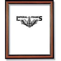 Imperial Frames Supreme, Wood Picture Frame for a 6" x 8" Photograph, Color: Walnut with Gold Leaf Border