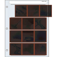 Print File Archival 120 Size Negative Pages Holds Four Strips of Three 6x6 Frames, Pack of 25