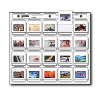 Print File Archival 35mm Slide Pages Holds Twenty 2" x 2" Mounted Transparencies, Side Loading, Pack of 100
