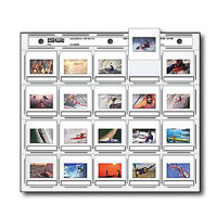 Print File Archival 35mm Slide Pages Holds Twenty 2" x 2" Mounted Transparencies, Side Loading, Pack of 25