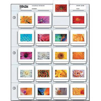 Print File Archival 35mm Slide Pages Holds Twenty 2" x 2" Mounted Transparencies, Top Loading, Pack of 100