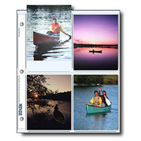 Print File Archival Photo Pages Holds Eight 4" x 5" Prints, Pack of 25