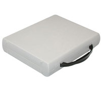 Print File Archival Workbox, 3 Ring Binder Box with a Carry Handle, 2-1/2" Deep, 1.5" D-ring, Gray