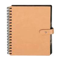 Prat Paris Pampa, Archival Spiral Bound Leather Photo Album for 4" x 6" Prints, 12 Pages, Solid Brown Covers.