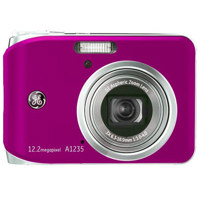 General Electric A1235 Digital Camera, 12.2 Megapixels, 3x Optical Zoom, 5.7x Digital Zoom, 2.5" LCD Display, Pink