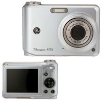 General Electric A735 Digital Camera, 7.0 Megapixels, 3x Optical Zoom, 4.5x Digital Zoom, 2.5" LCD Display, Silver
