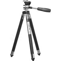 Hakuba Compact 8-section Tripod with 3-way Panhead, Maximum Height 40.2", Black with Case