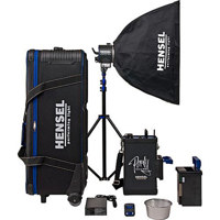 Hensel Porty Premium Plus 1200 Watt Second Battery Operated, Radio Slave Strobe Kit with One Head.