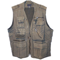 Humvee Safari Travel Vest - Khaki - Small
