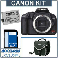 Canon Digital Rebel XSi SLR Camera Kit, Black with 2 GB SD Memory Card, Spare LP-E5 Lithium-Ion Rechargeable Battery, Slinger Camera Bag