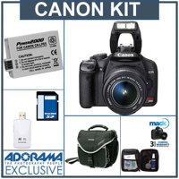 Canon Digital Rebel XSi SLR Camera/ Lens Kit Black with EF-S 18-55mm f/3.5-5.6 IS Lens, 4 GB SD Memory Card, Spare LP-E5 Lithium-Ion Rechargeable Battery, Slinger Camera Bag, Mack 3 Year Extended Warranty, USB 2.0 SD Card Reader, Professional Lens Cleaning Kit