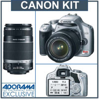 Canon Digital Rebel XSi SLR "Silver" 2 Lens Kit with EF-S 18-55mm f/3.5-5.6 Image Stabilizer Lens & EF-S 55-250mm f/4-5.6 IS Image Stabilizer Lens