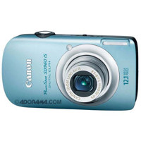 Canon PowerShot SD960 IS Compact Digital ELPH Camera, 12 Megapixel, 4x IS Optical Zoom, 2.8" Wide LCD, Blue