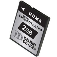 Delkin 2 GB Pro UDMA Compact Flash Memory Card, 305x.