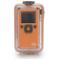 Pure Digital Technologies Flip Video Underwater Case with Maximum 30 ft. Depth, Clear / Orange