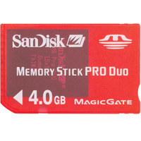 SanDisk 4 GB Memory Stick Pro Duo Gaming Memory Card.