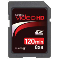SanDisk 8 GB Video HD SDHC Memory Card