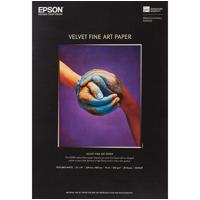 Epson Velvet, Enhanced Matte Archival Fine Art Inkjet Paper, 260gsm, 13" x 19", 20 Sheets