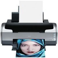 Epson Stylus Photo R1800, 13" Wide Inkjet Color Printer, 8 Color, with USB 2.0 & Firewire Interface.