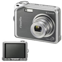 Fujifilm FinPix V10 Super CCD HR Point and Shoot Digital Camera, 5.1 Megapixel, 3.4x Optical Zoom, 5.7x Digital Zoom, 3.0" LCD Screen, Color: Gun Metal