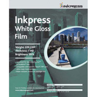 Inkpress White Gloss Inkjet Film, 7 mil., 220gsm, 11" x 17", 20 Sheets