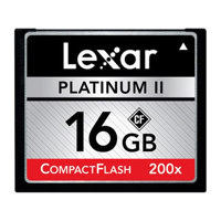 16GB Lexar 200x Platinum II Compact Flash Memory Card $27.95