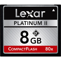 Lexar 8 GB, 80x PLatinum II High Speed Series, Compact Flash Memory Card