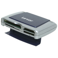 Lexar Multi-Card 12-in-1 Reader with USB 2.0 Connection.