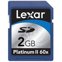 Lexar 2 GB 60x Platinum II Series, Secure Digital (SD) Memory Card