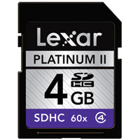 Lexar 4 GB 60x Platinum II Series, Secure Digital High Capacity (SDHC) Memory Card